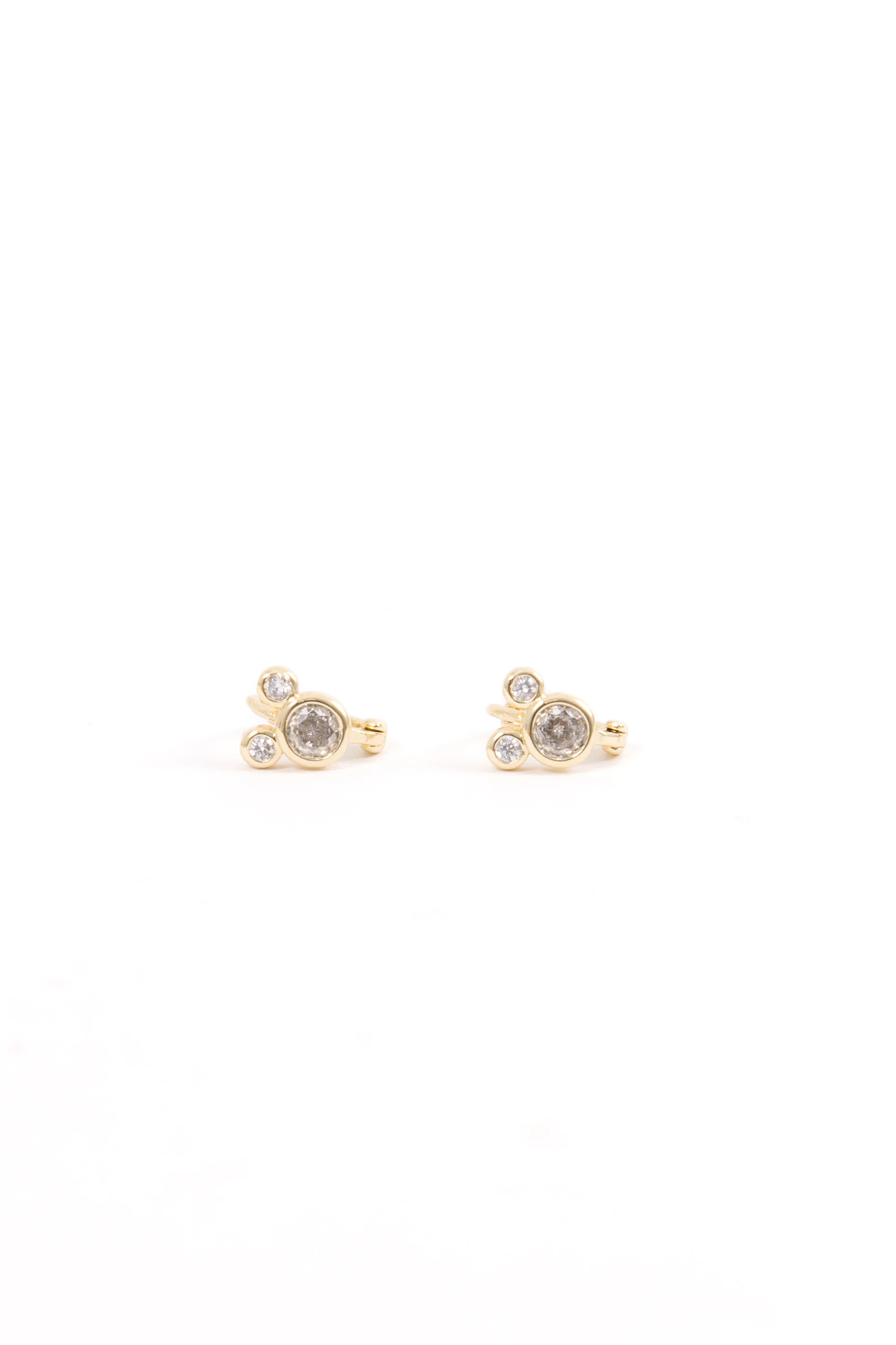 Diamond Mouse Ear Huggies - Image 3