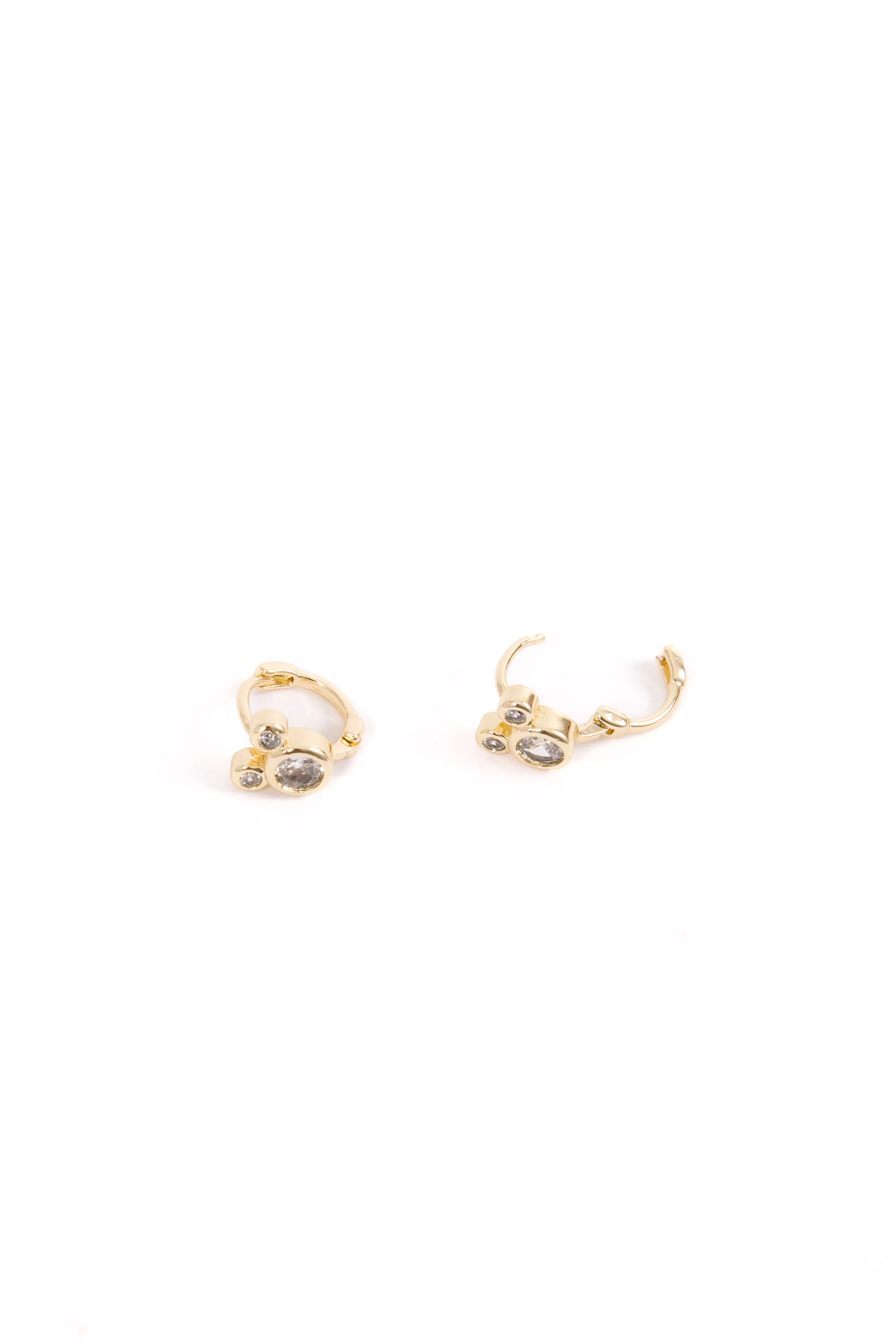 Diamond Mouse Ear Huggies - Image 5