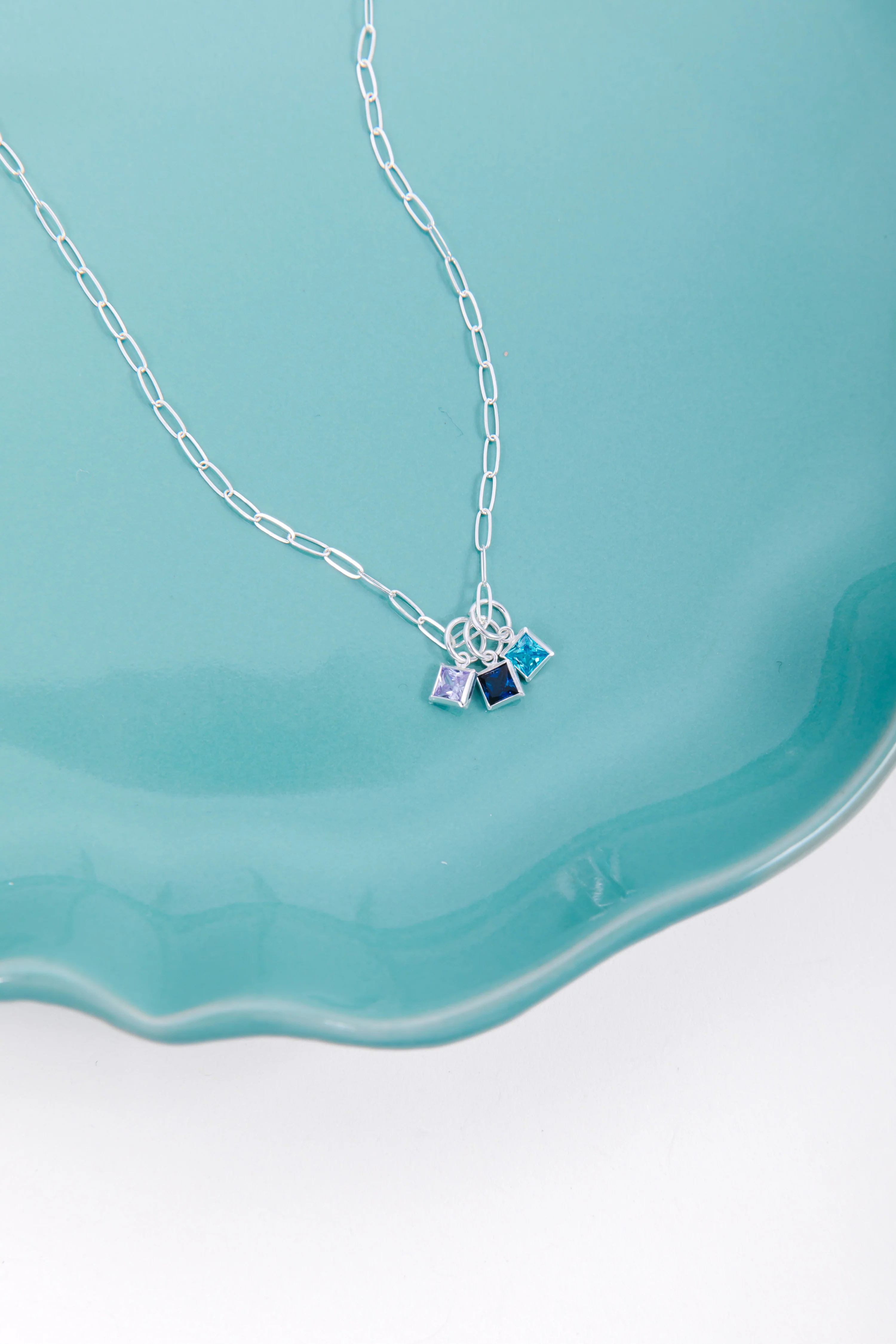 Silver Birthstone Necklace - Image 6